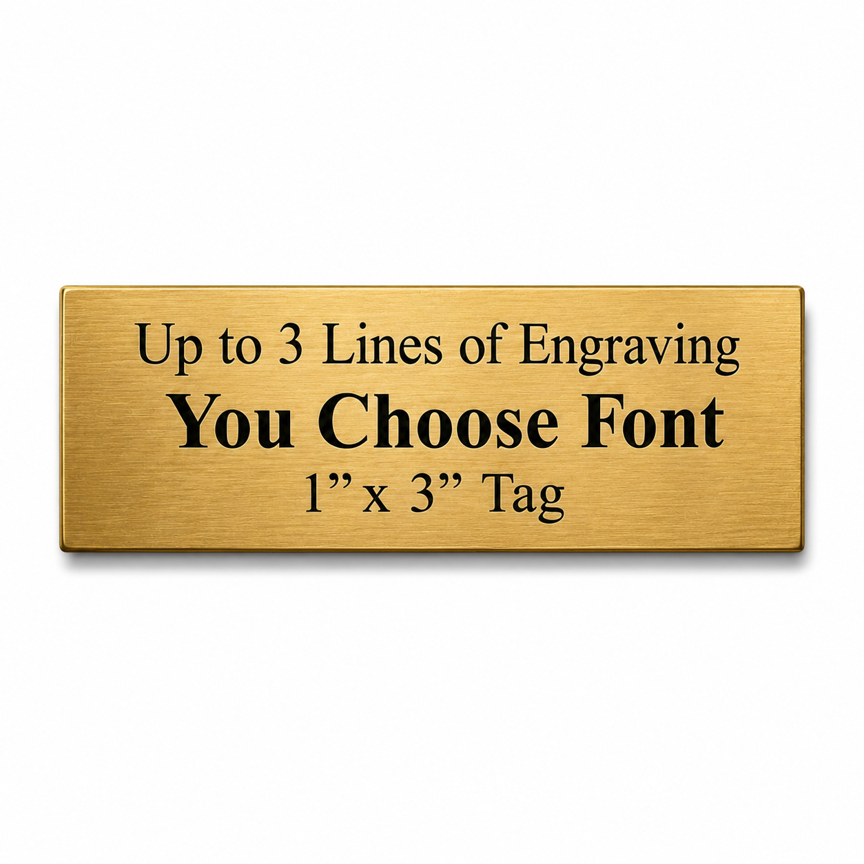 1x3 name plate