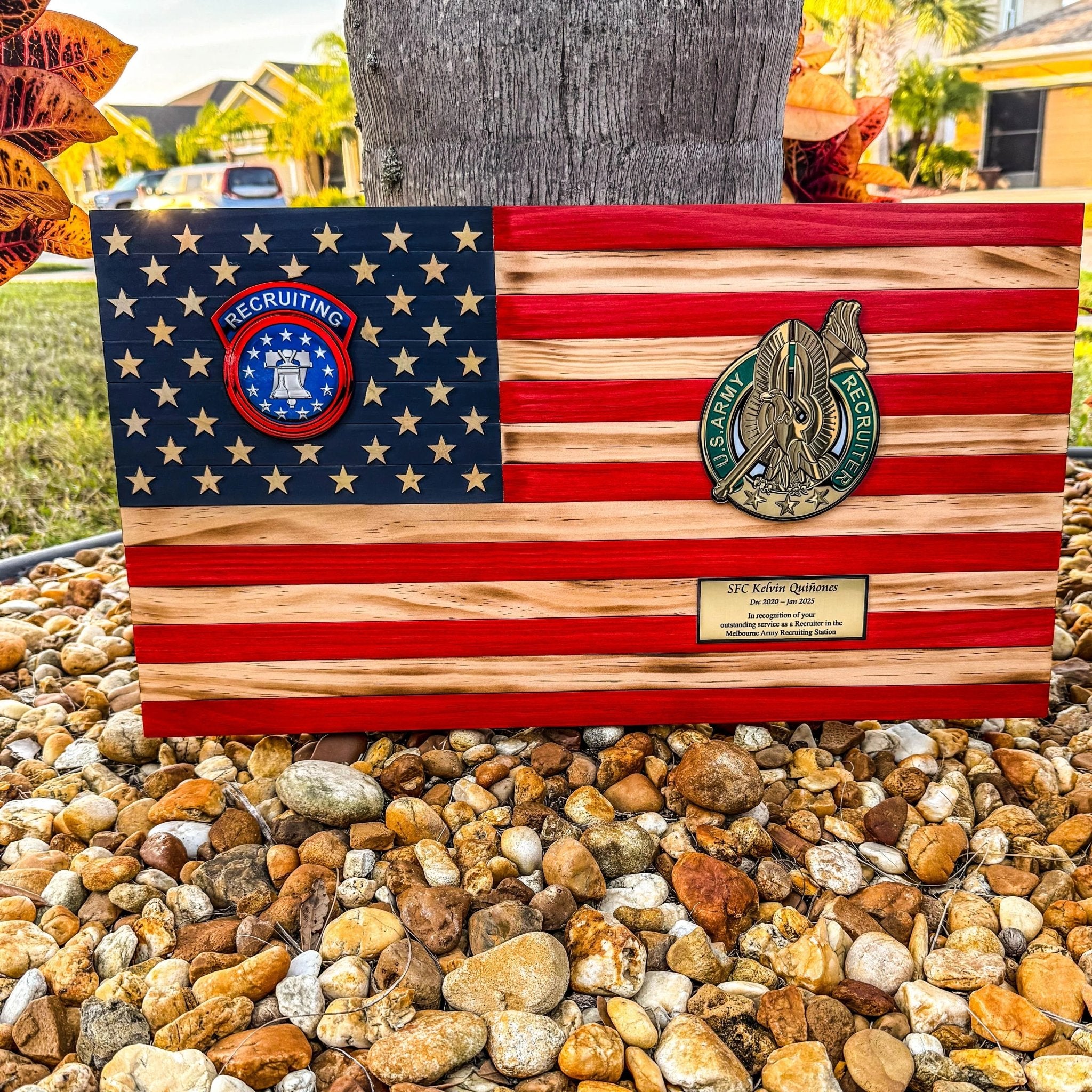 Wood American Flag - Engrave With Purpose