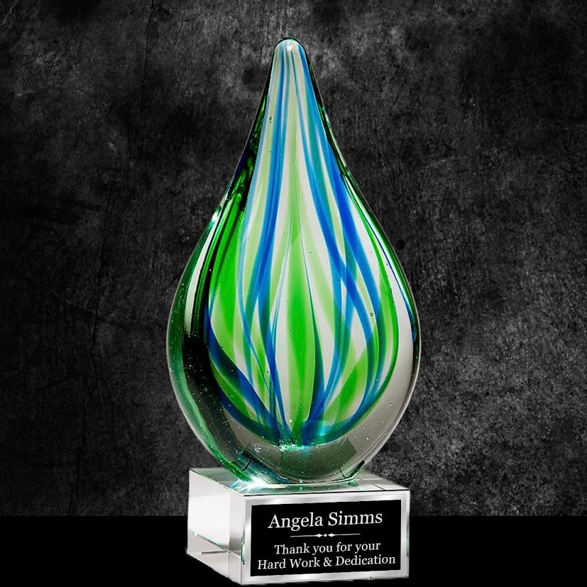 Teardrop Glass Awards - Engrave With Purpose
