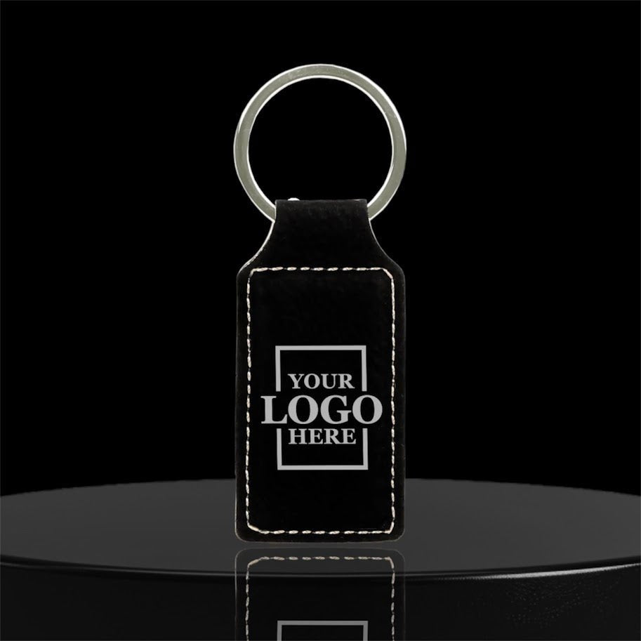 Leather Engraved Promotional Keychains