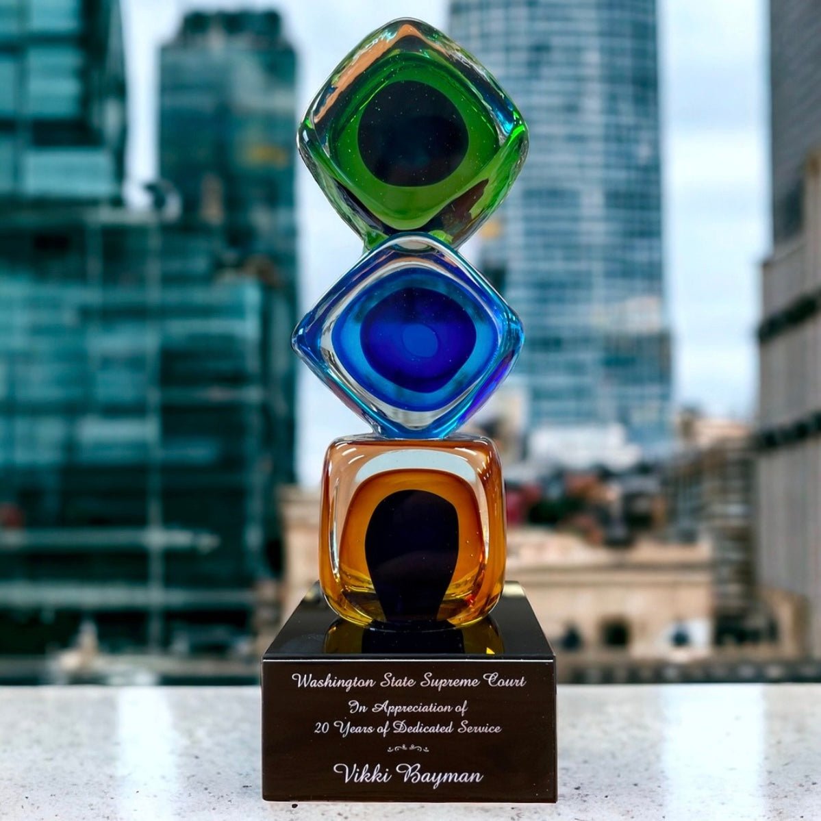 Stacked Blocks Award - Engrave With Purpose