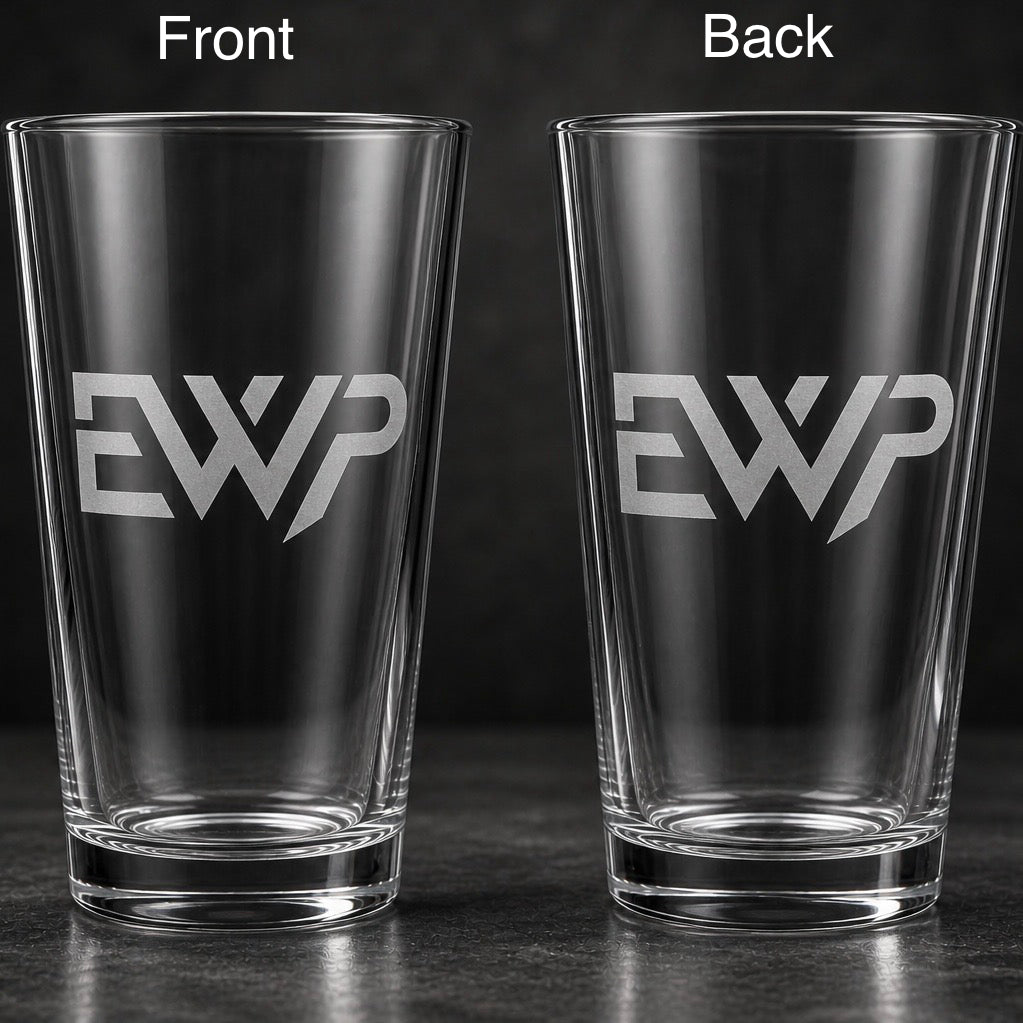 Custom Logo front and back engraved glass