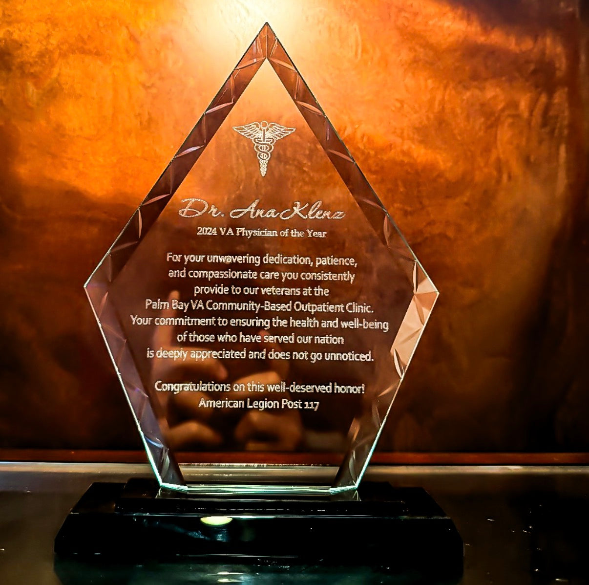 Diamond Accent Award - Engrave With Purpose