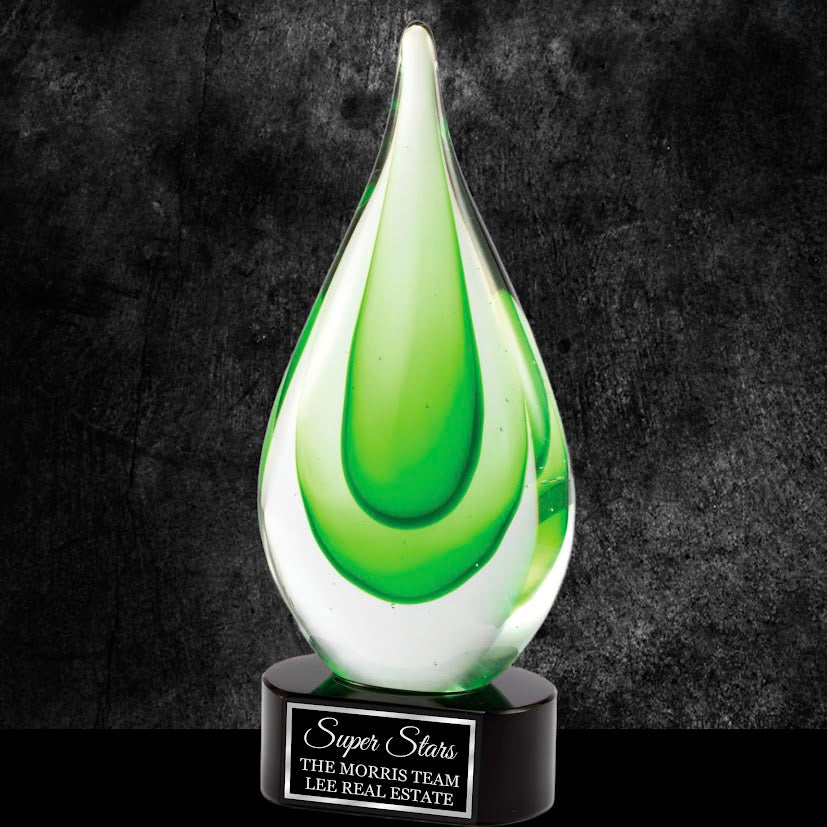 Teardrop Glass Awards - Engrave With Purpose