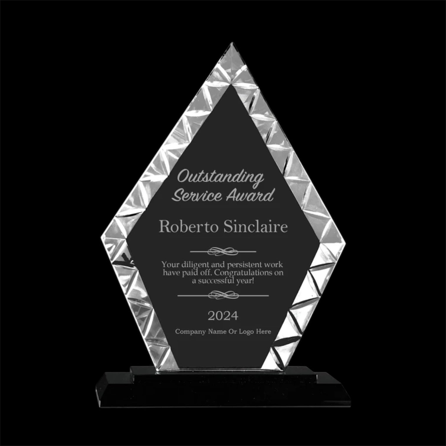 Diamond Accent Award - Engrave With Purpose