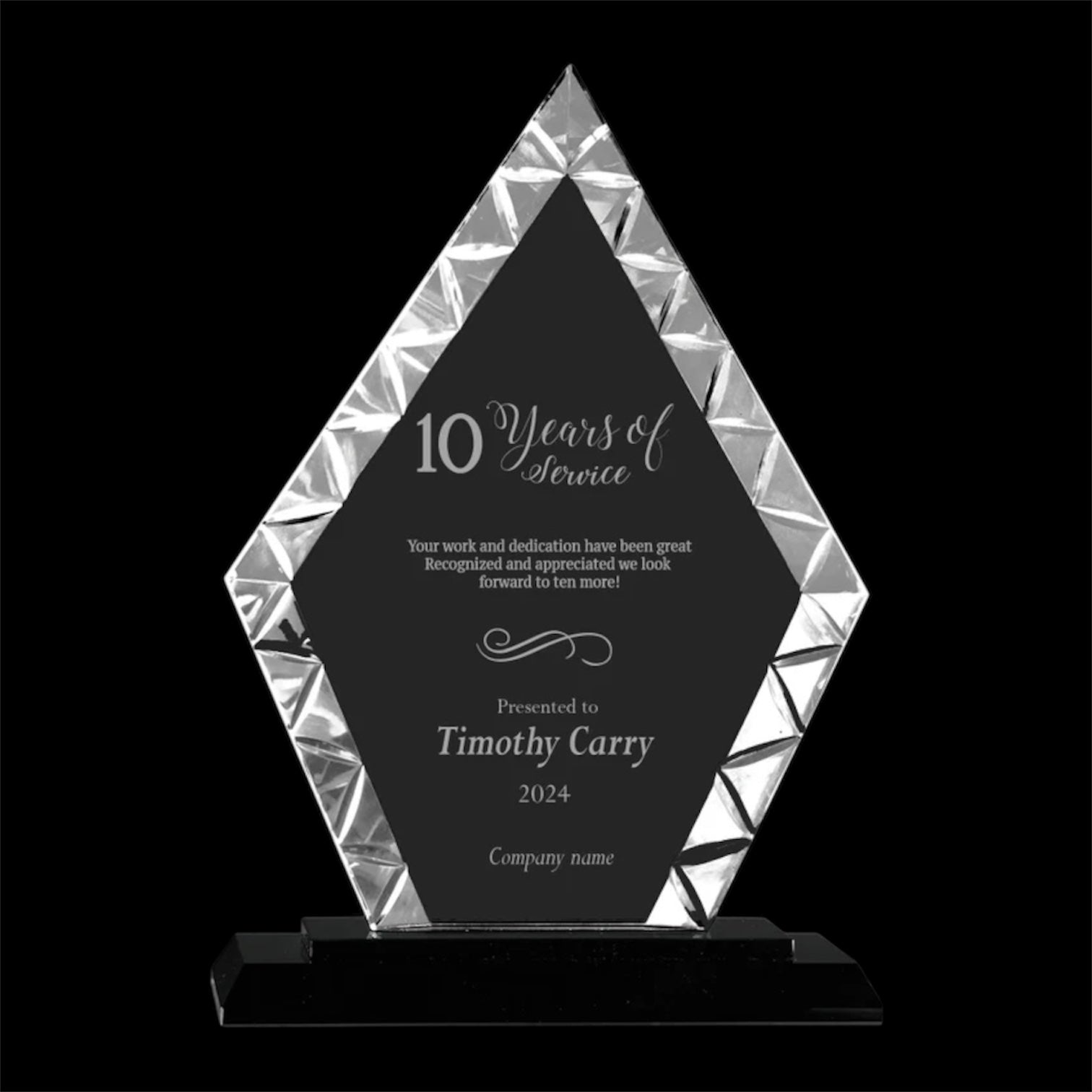Diamond Accent Award - Engrave With Purpose