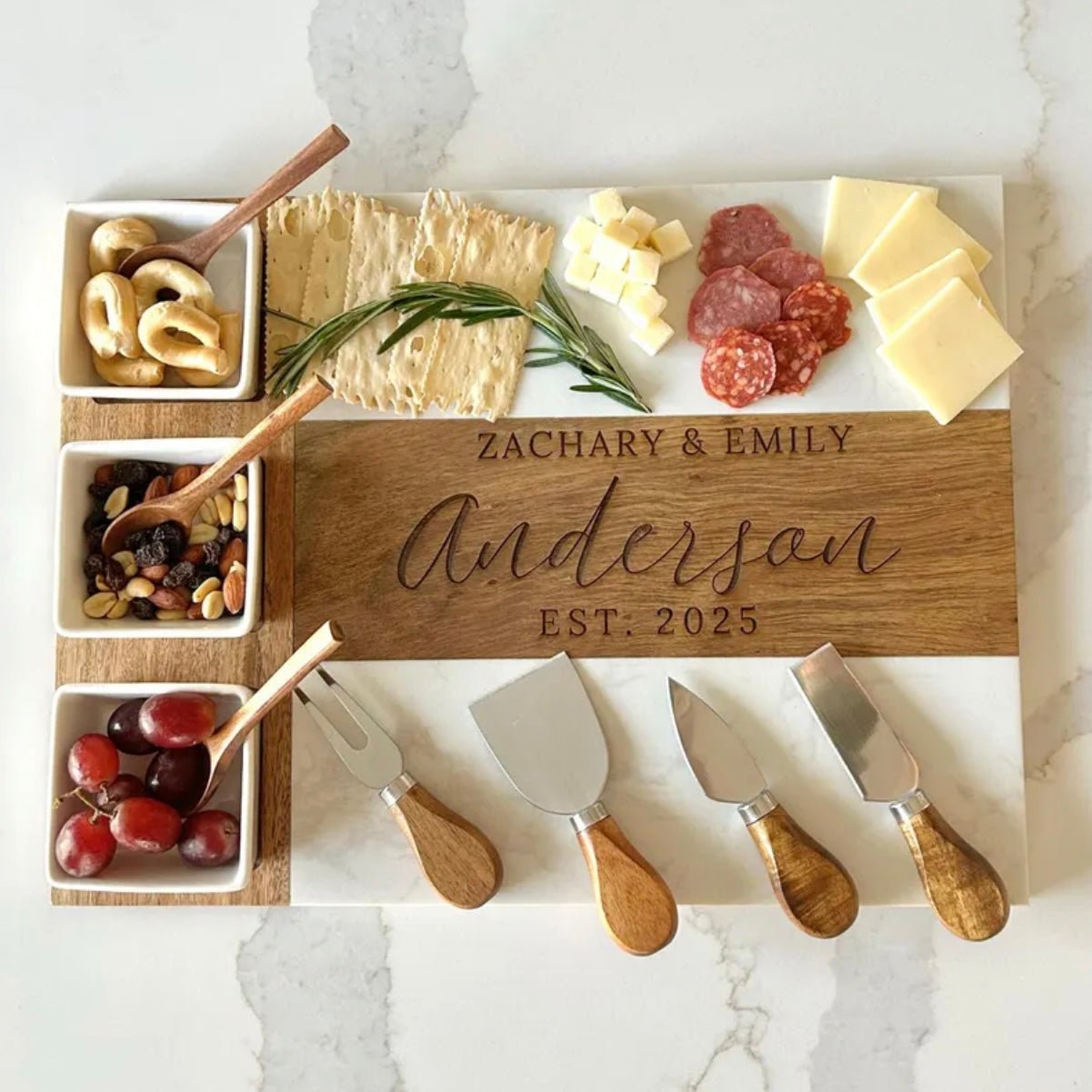 Marble Charcuterie Board - Engrave With Purpose