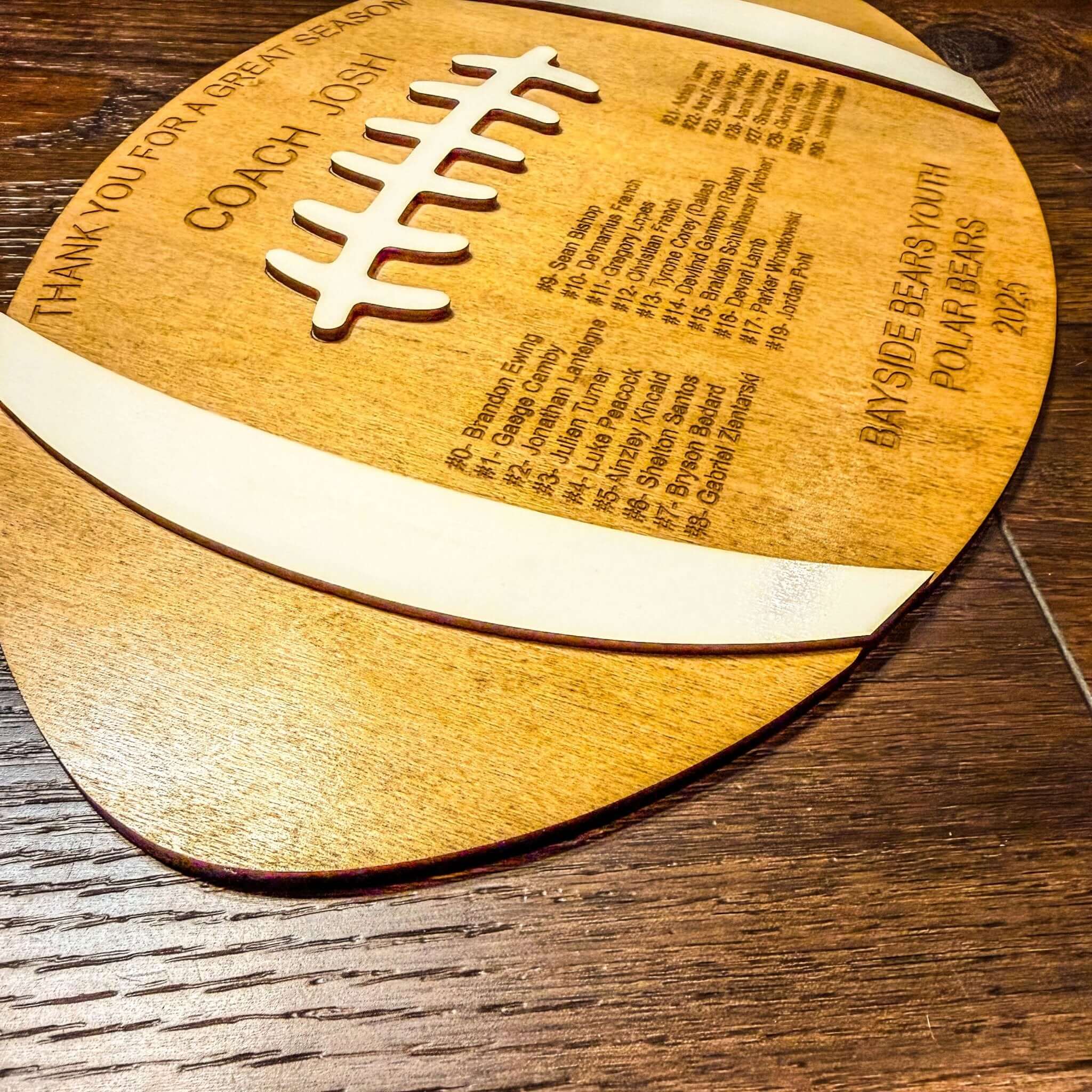 Personalized Football Coach Plaque - Engrave With Purpose