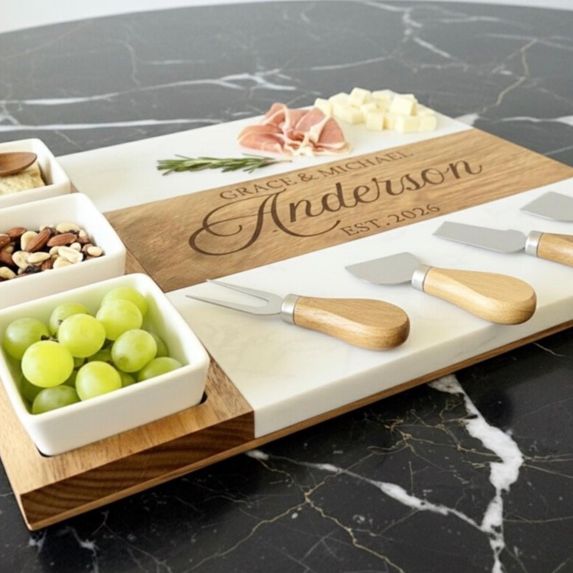 Marble Charcuterie Board - Engrave With Purpose