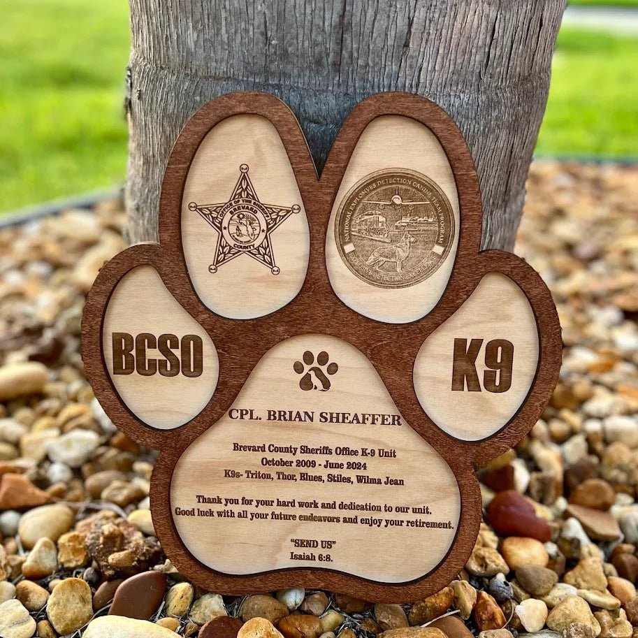 K9 Paw Plaque - Engrave With Purpose
