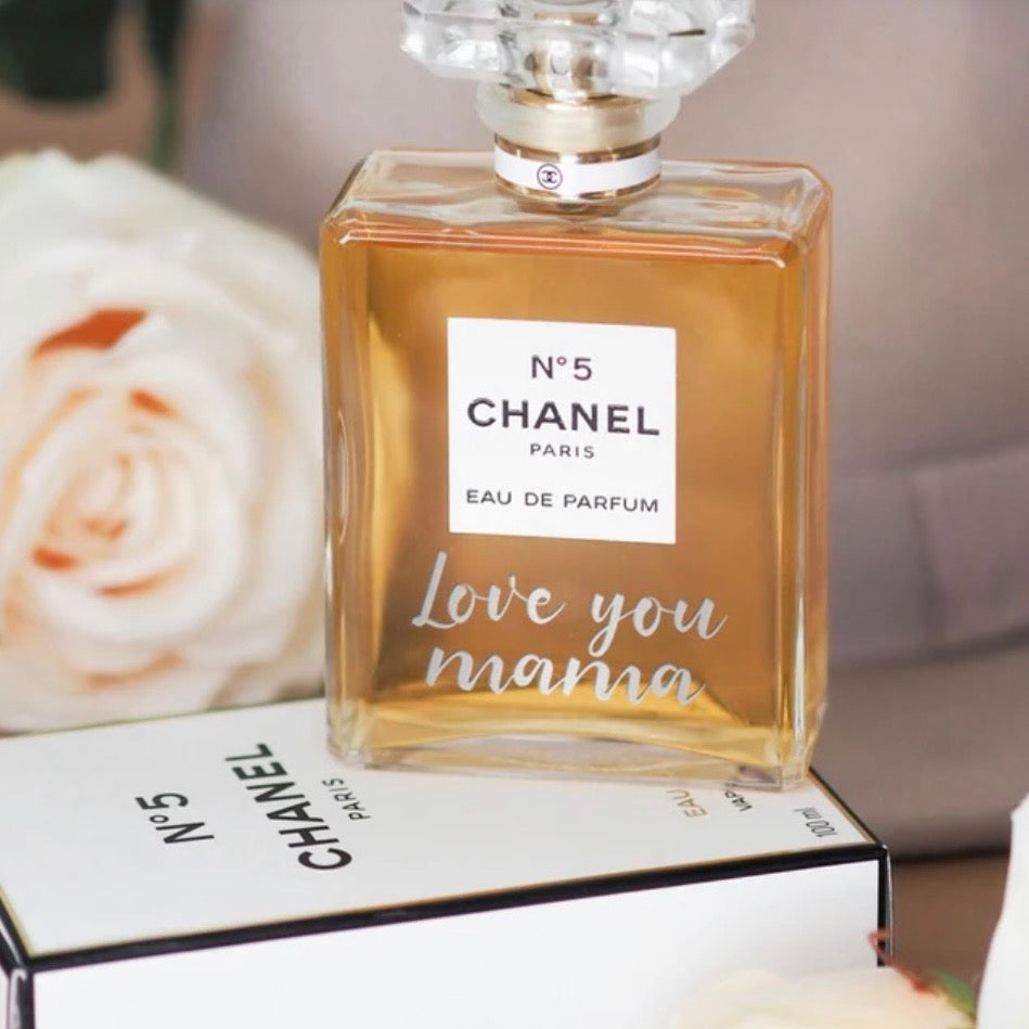 laser engrave eau de parfum bottle