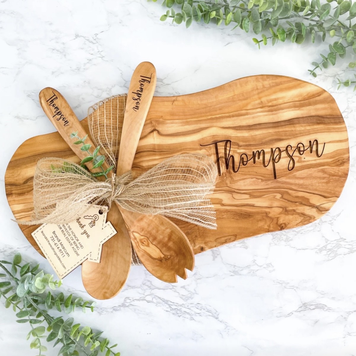 laser engraved olive cutting board