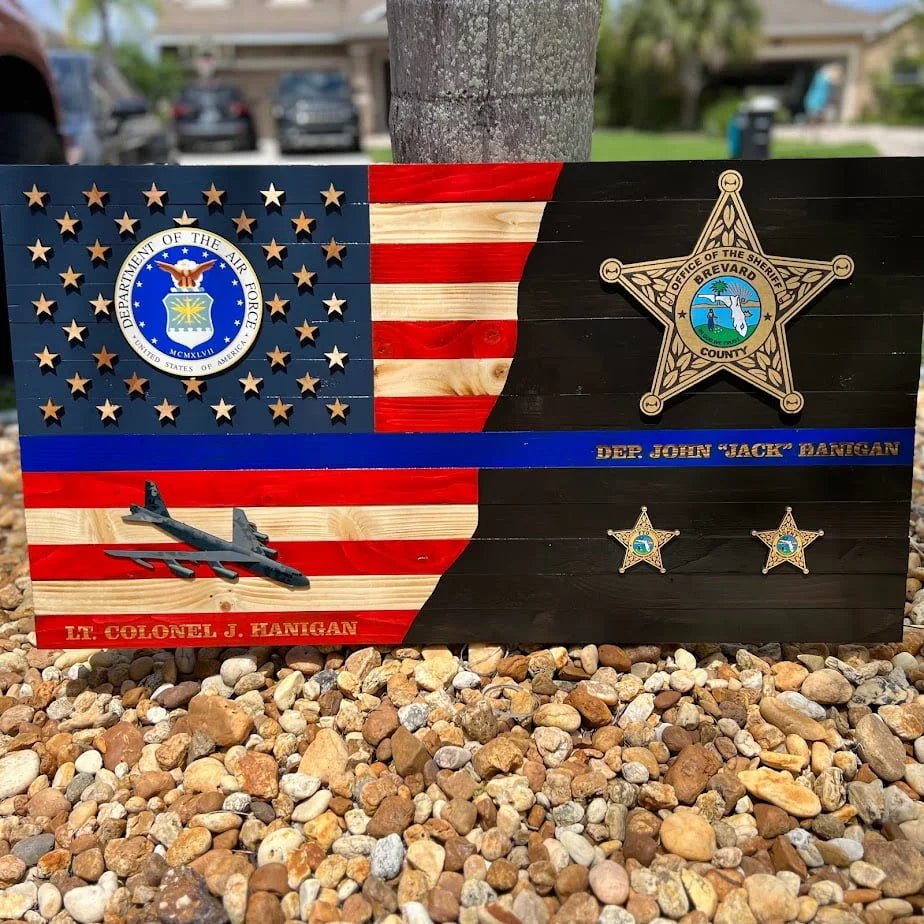 Wood American Flag - Engrave With Purpose