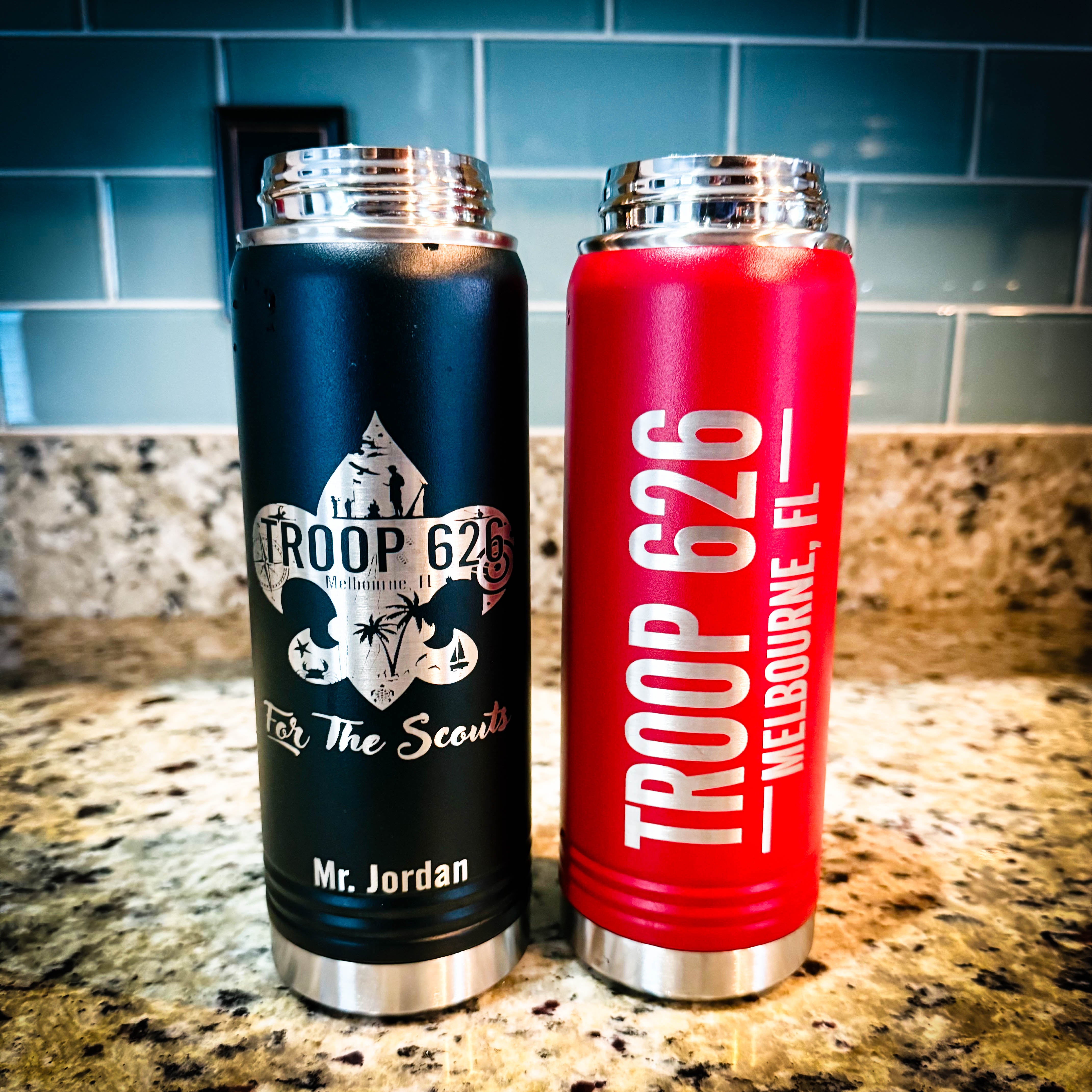 20OZ LASER ENGRAVED TROOP TUMBLERS