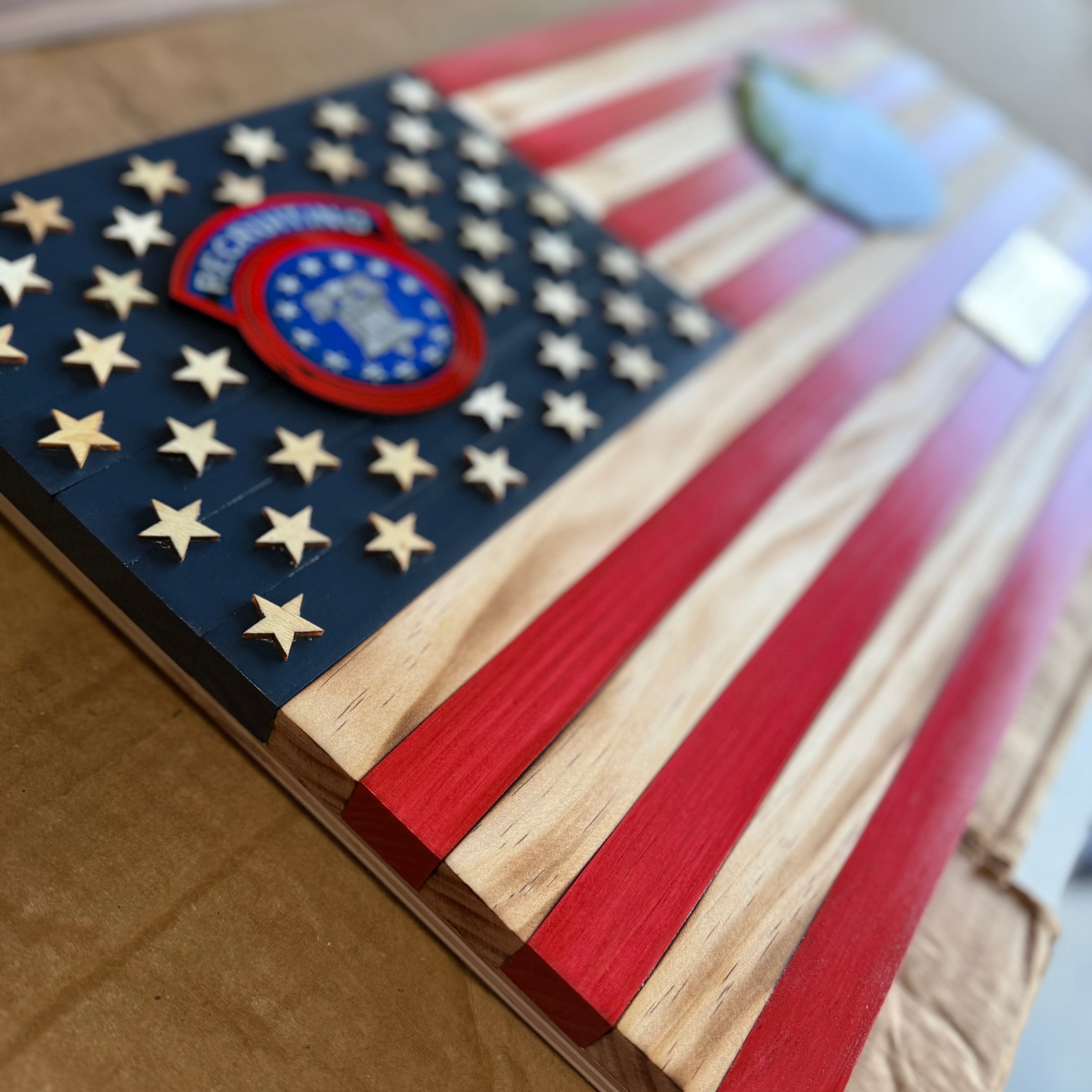 Wood American Flag