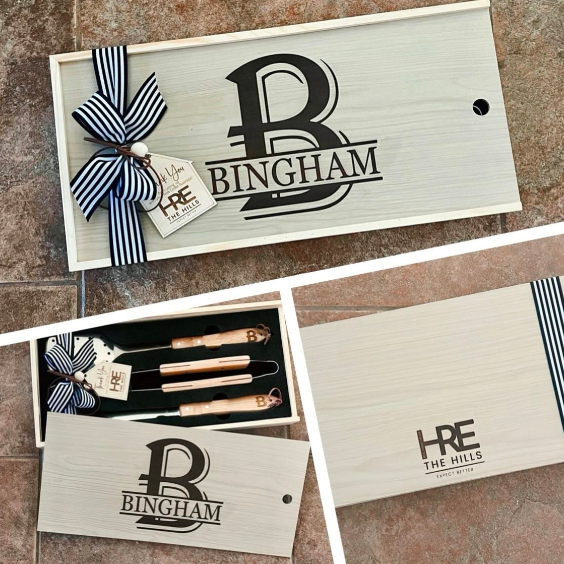 BBQ tool set personalized 