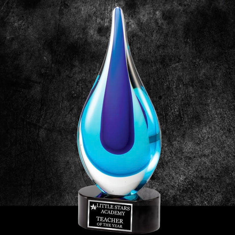 Teardrop Glass Awards - Engrave With Purpose 
