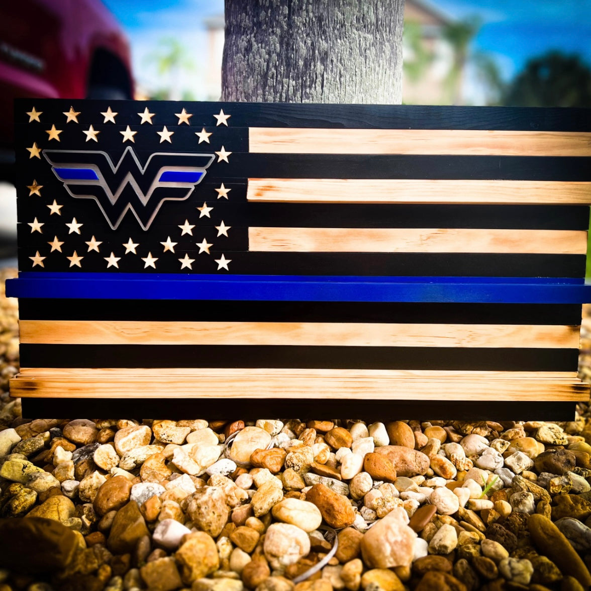 Blueline American Flag Coin Holder 