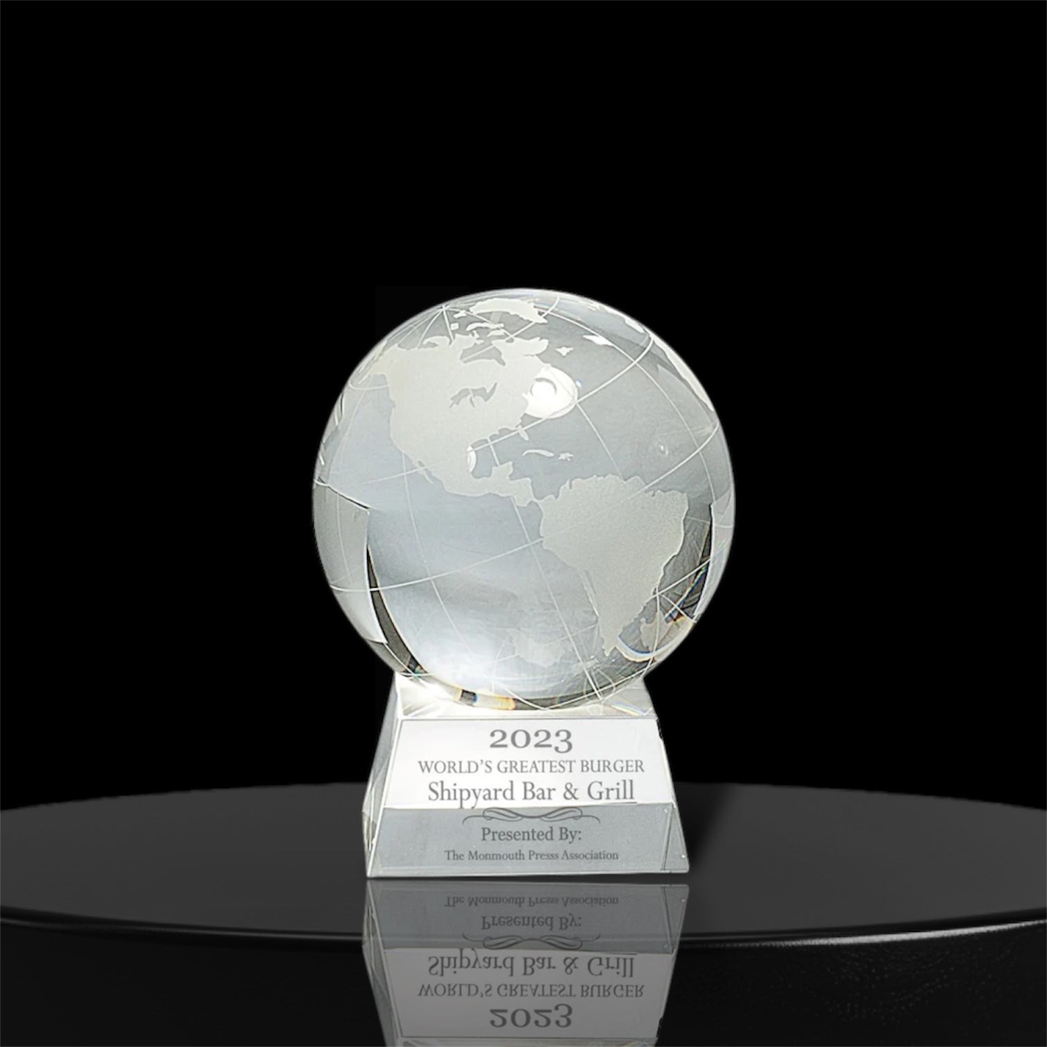 Personalized Crystal Globe Award