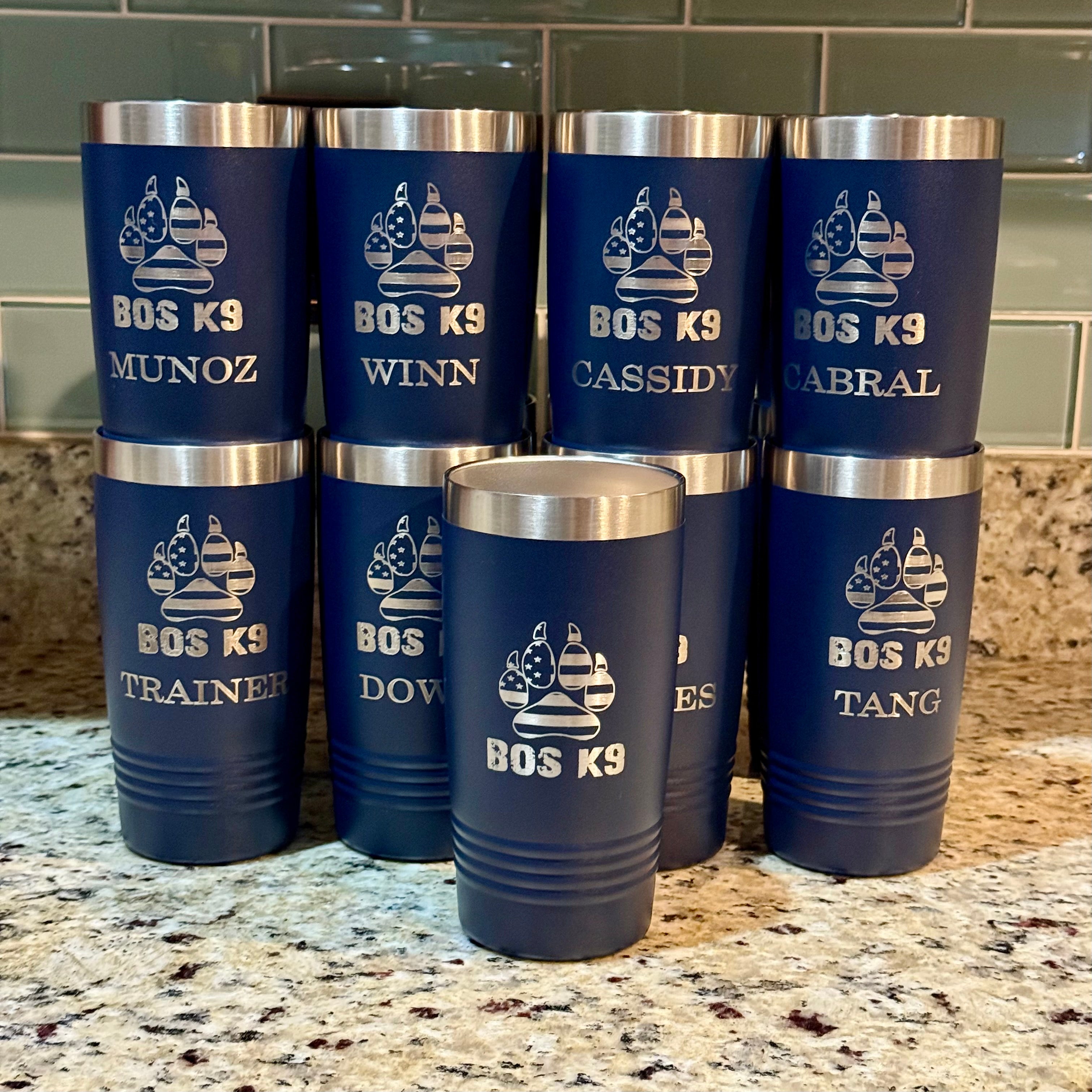 Custom Navy 20oz Tumblers 