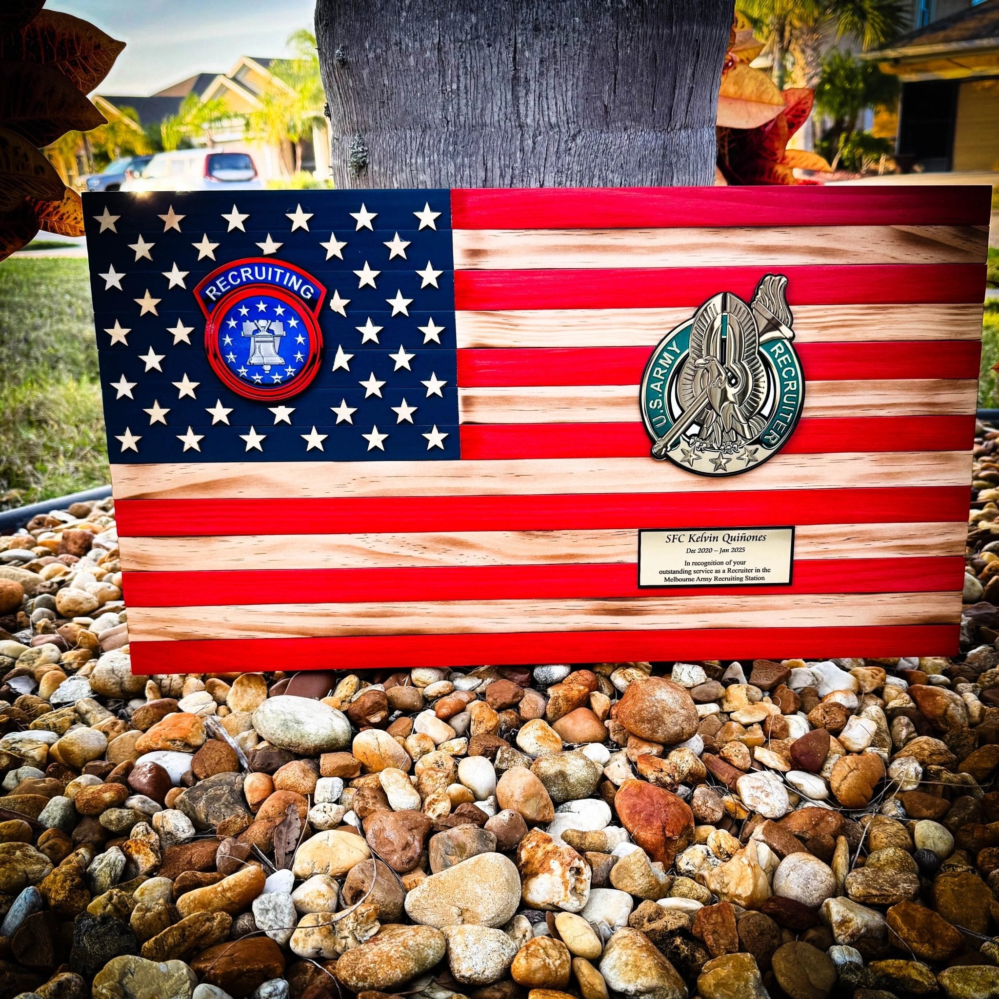 Wood American Flag - Engrave With Purpose