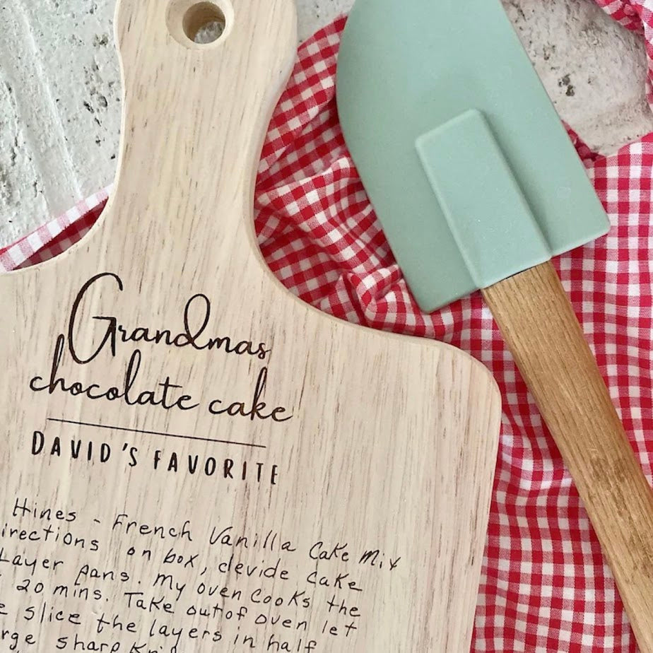 family recipe cutting board 