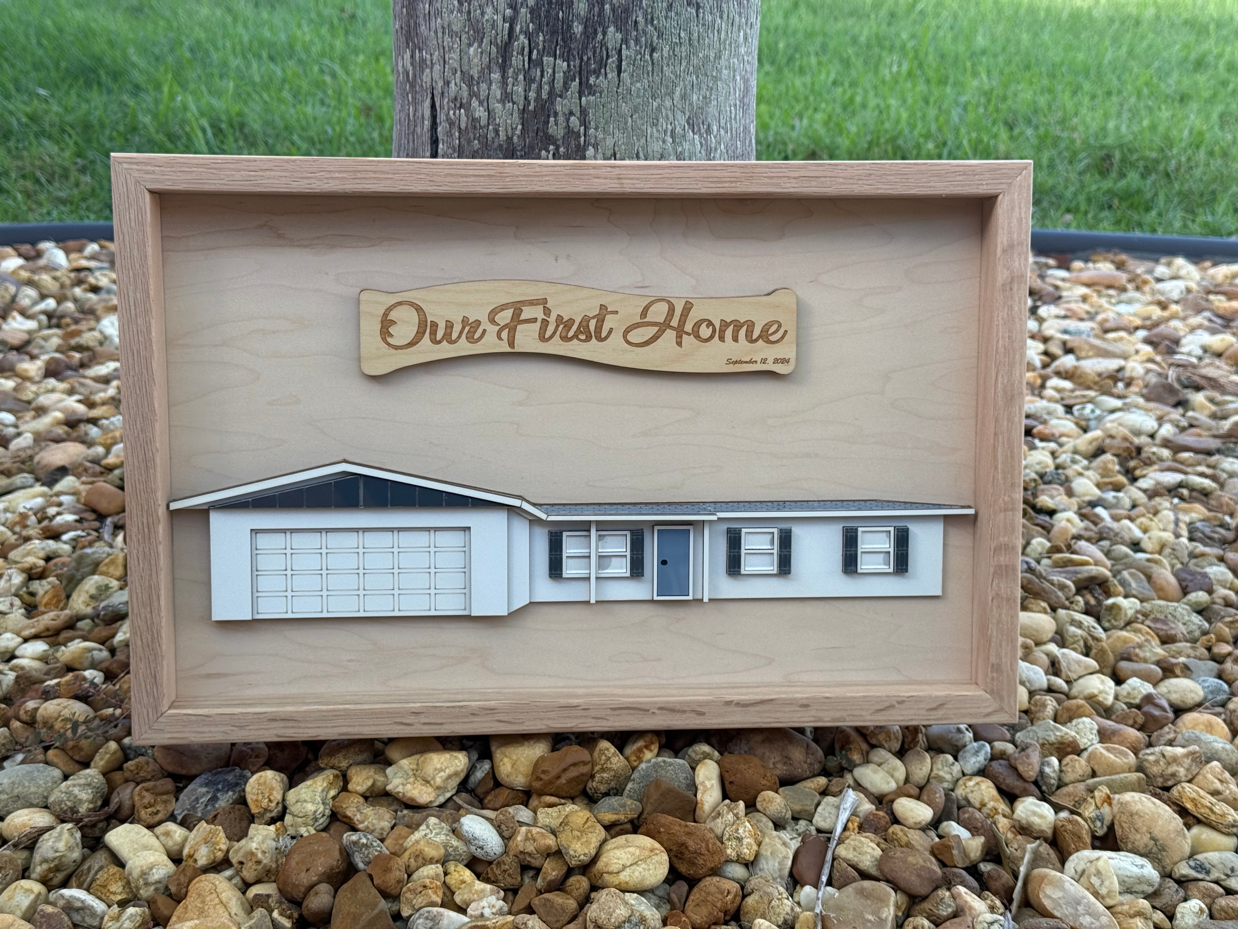 Framed 3D Custom House Portrait