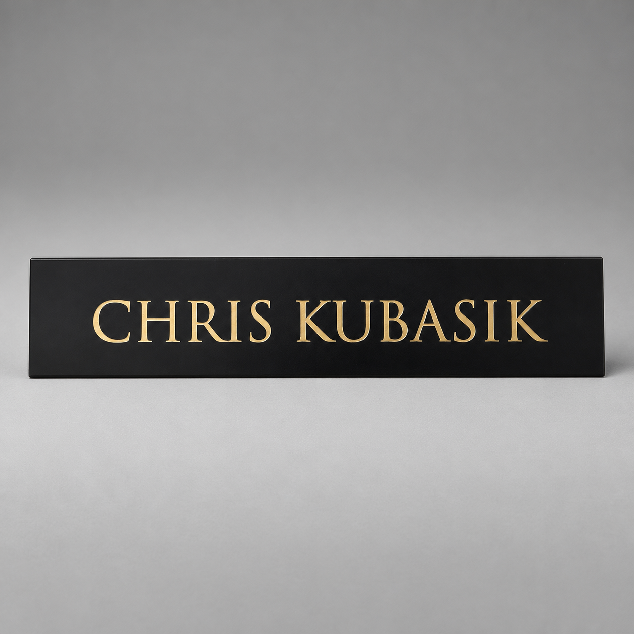 Laser engraved name plate insert 