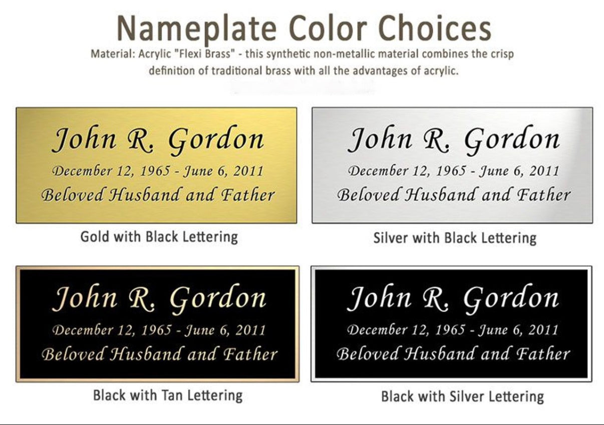 Nameplate plaques 