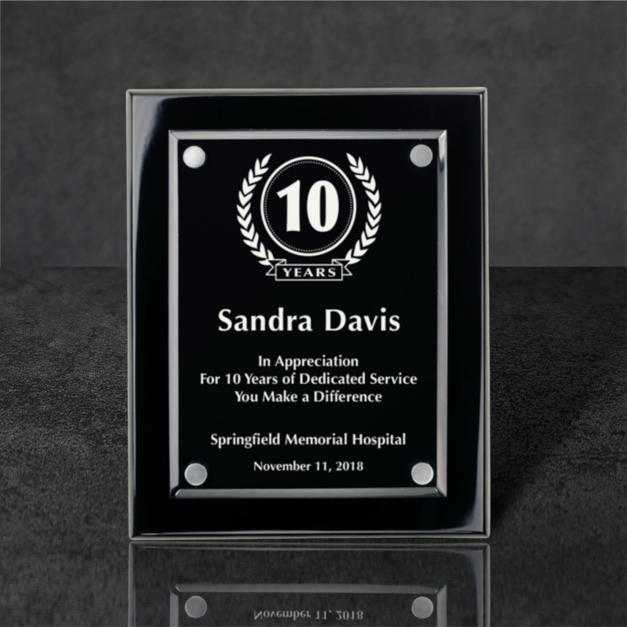 Personalized Floating Glass Plaque