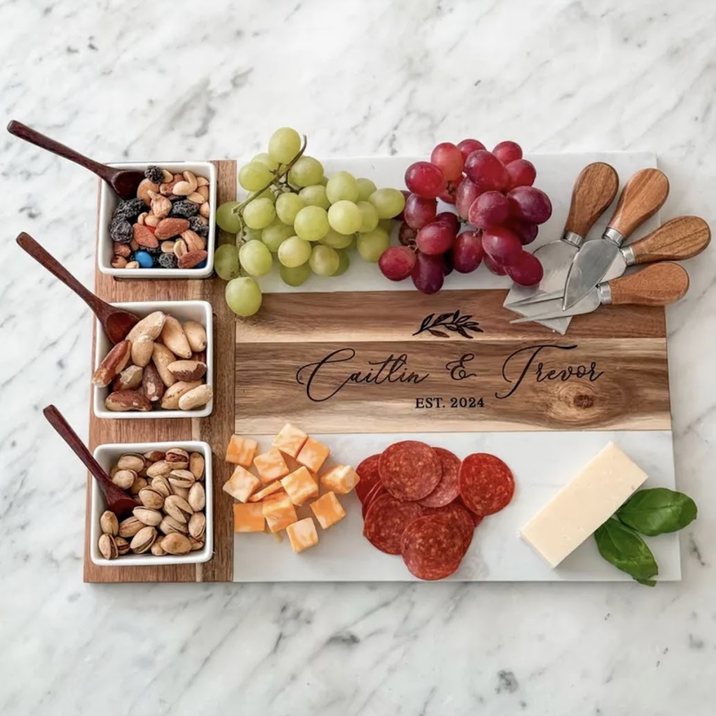 Personalized Marble Charcuterie Board