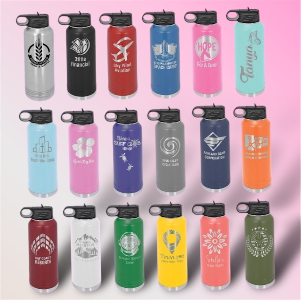 Personalized stainless water bottles 