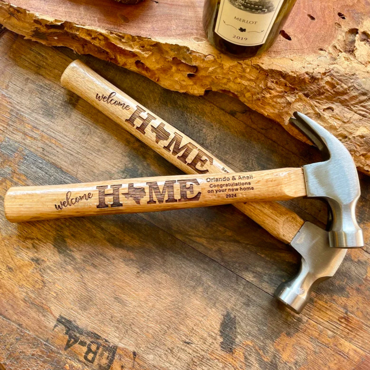 Personalized welcome home hammer