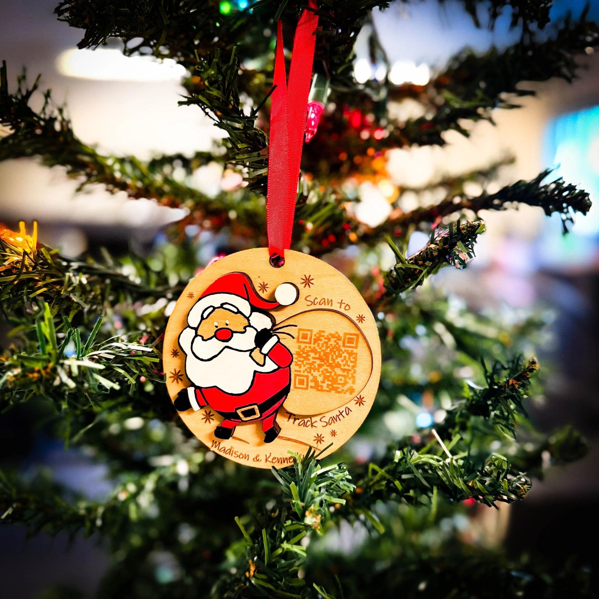 Santa Tracker Ornament - Engrave With Purpose