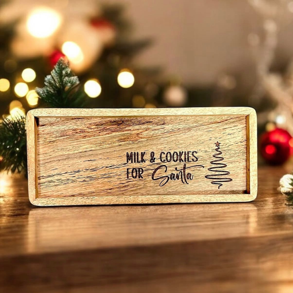 Santa Cookie Tray - Engrave With Purpose