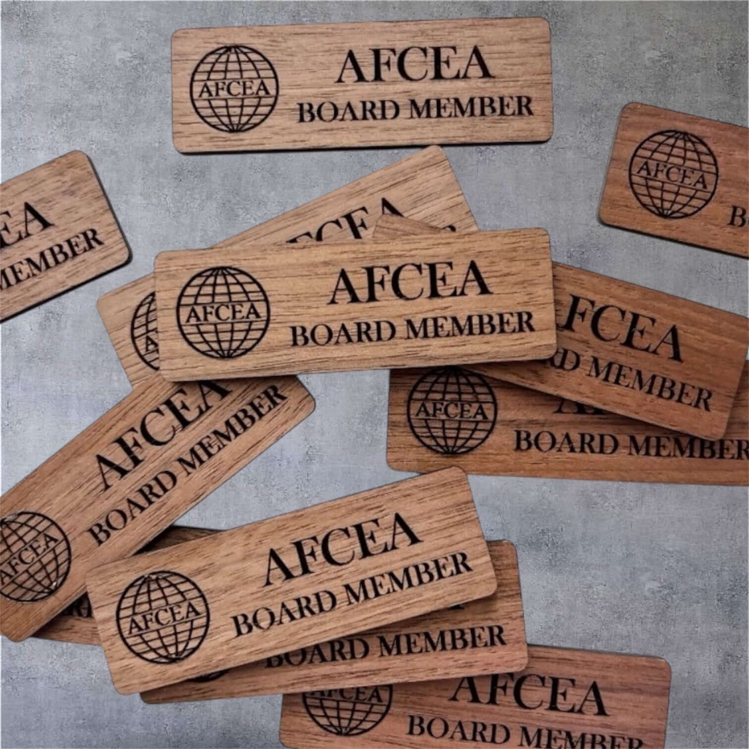 Custom wooden name tag
