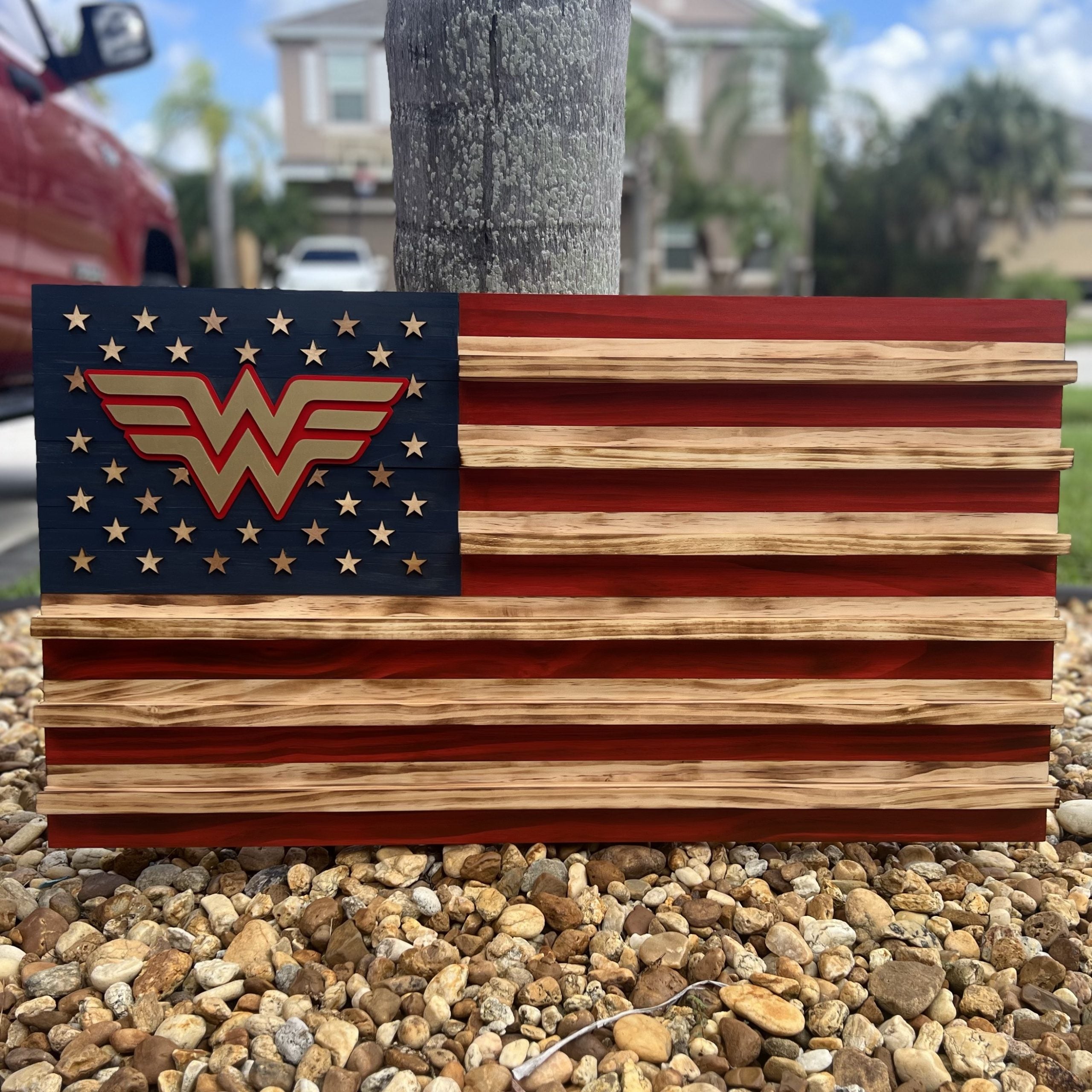 wonder woman old glory coin flag 