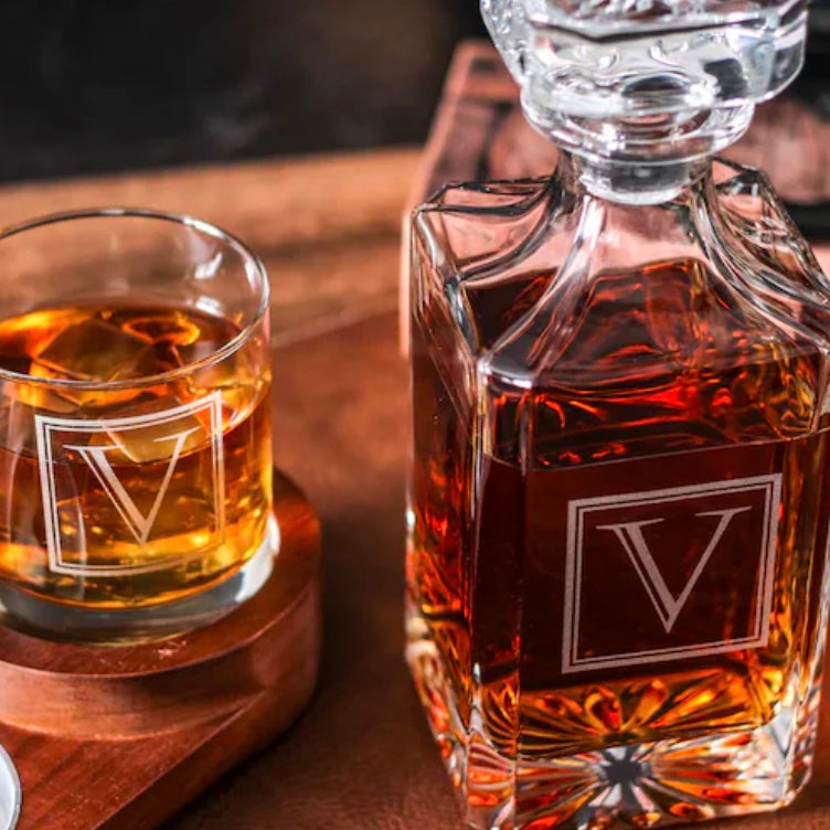 custom engraved glass decanter