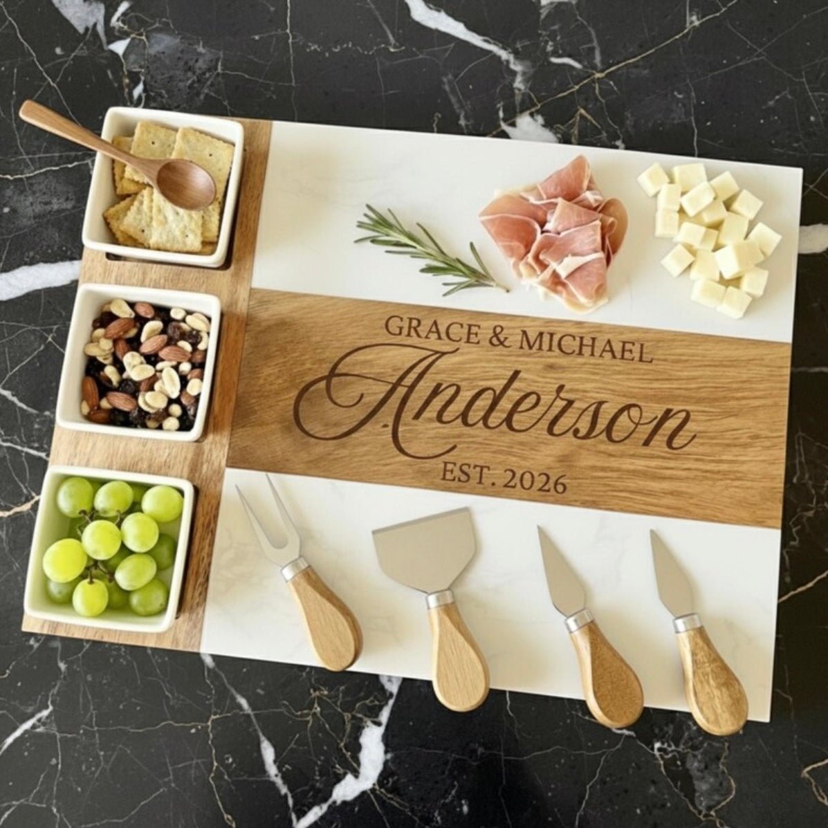 Marble Charcuterie Board - Engrave With Purpose