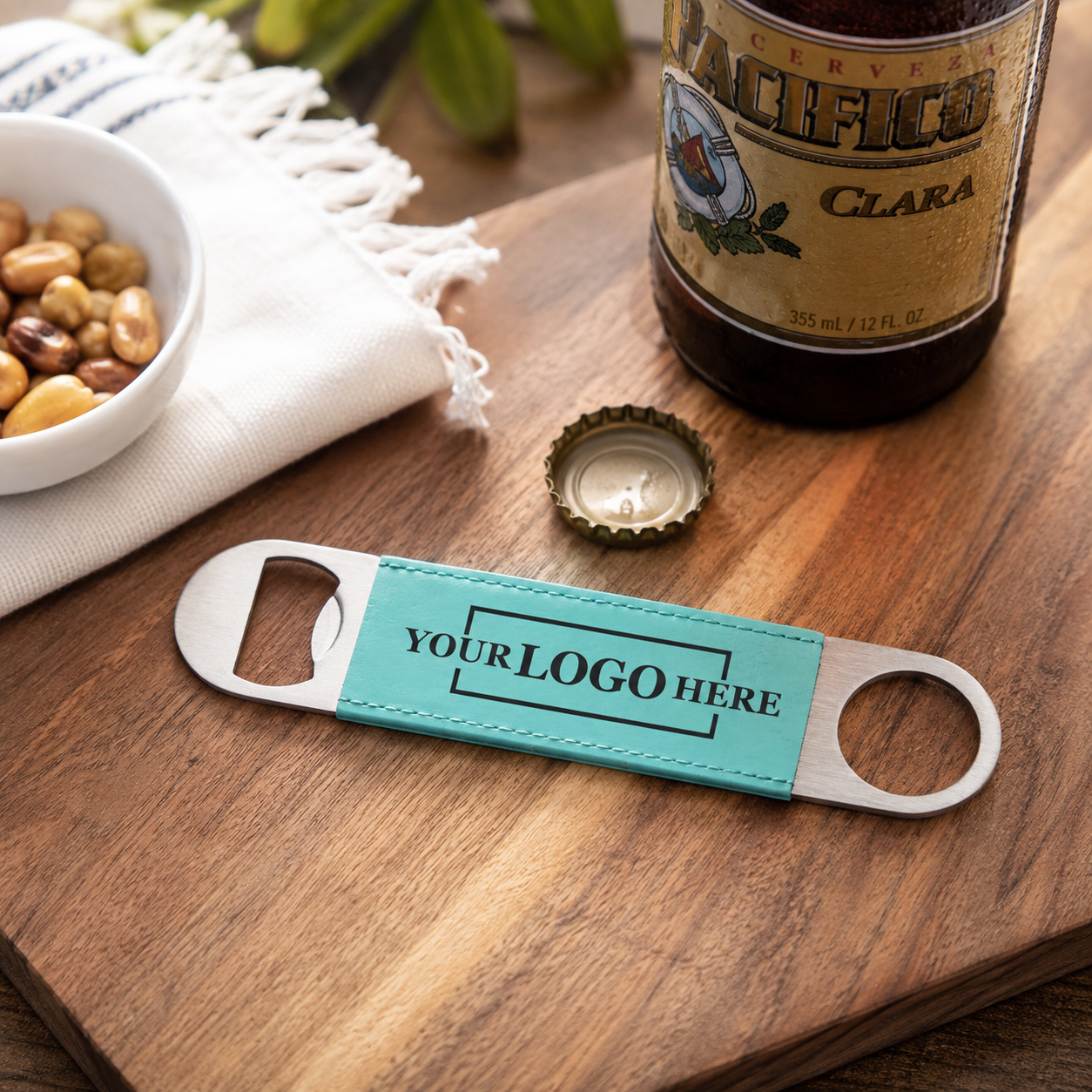 A personalized bottle opener 