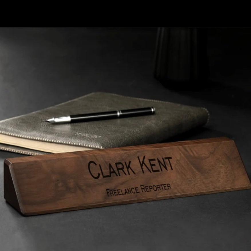 personalized desk wedge name plate