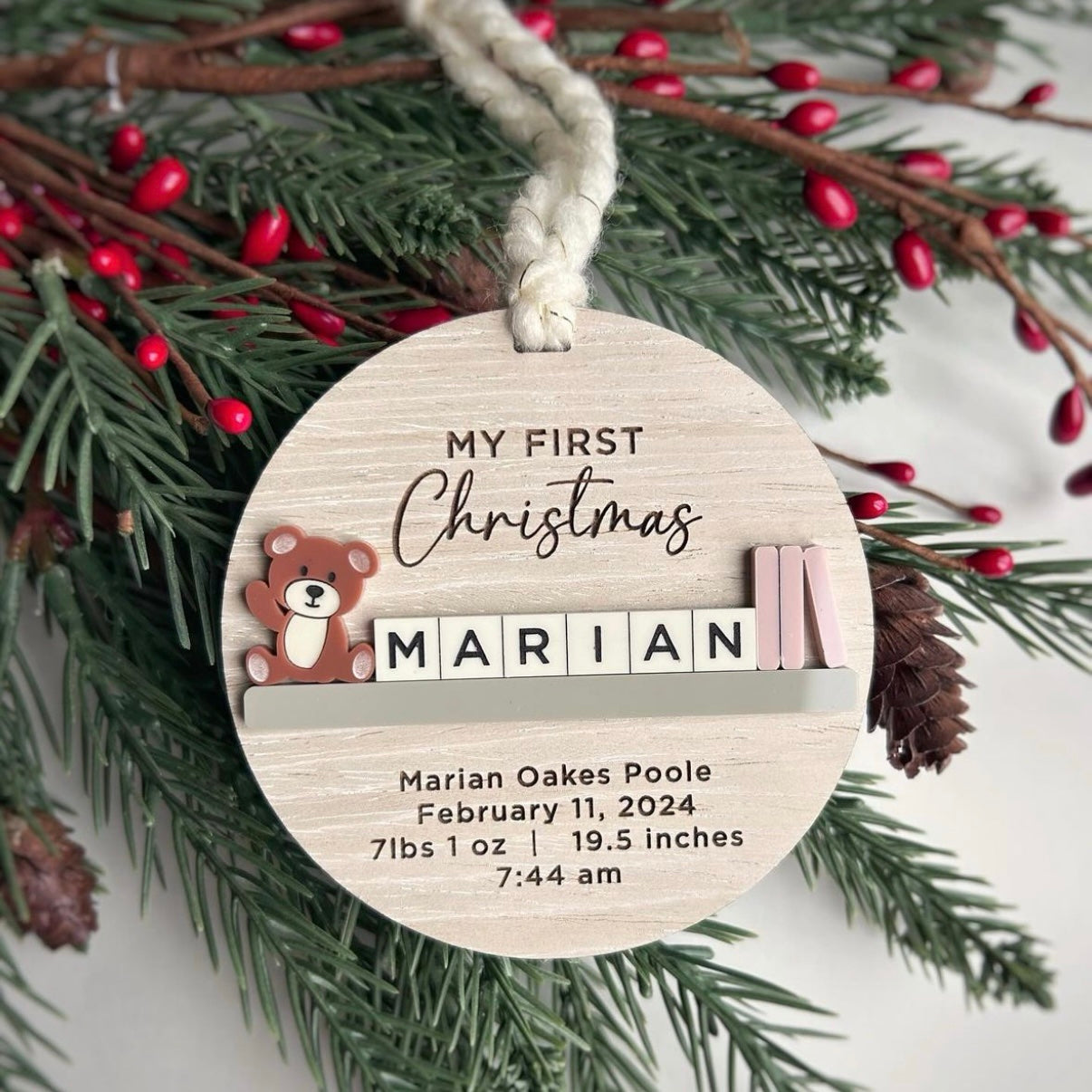 Personalized Baby's ornament 