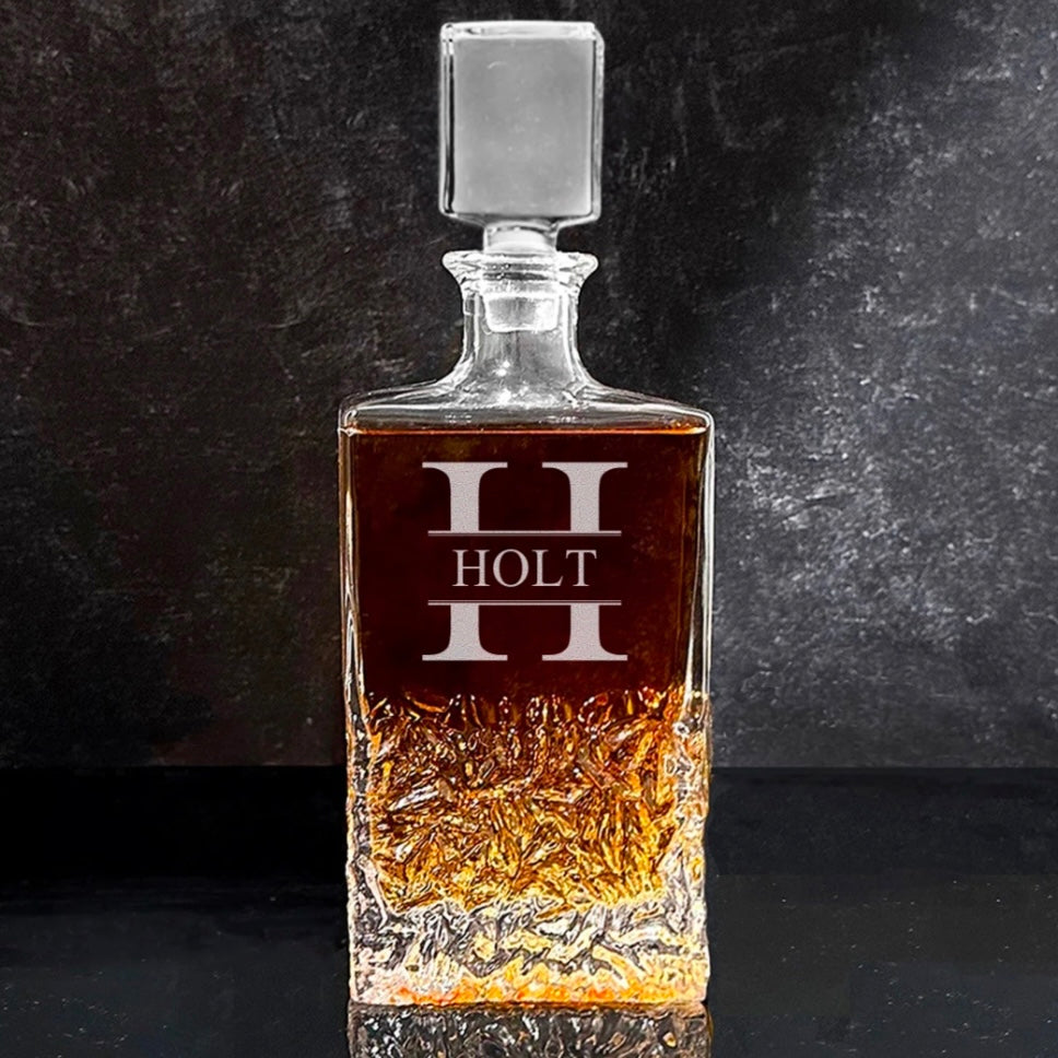 personalized rectangle decanter 